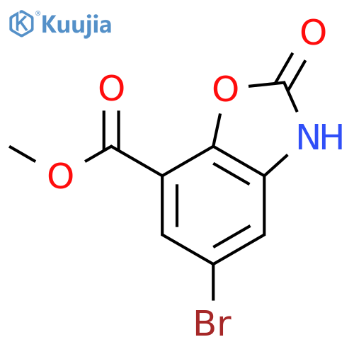 Methyl 5-bromo-2-oxo-2,3-dihydro-1,3-benzoxazole-7-carboxylate structure