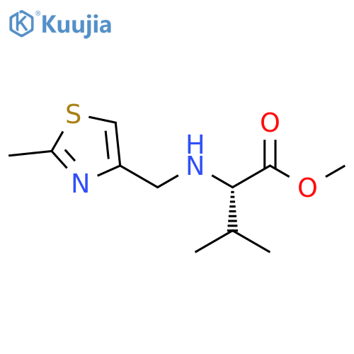 methyl 3-methyl-2-{(2-methyl-1,3-thiazol-4-yl)methylamino}butanoate structure