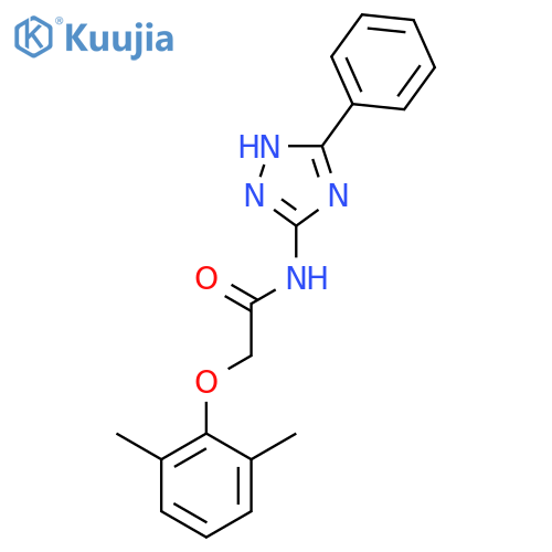 2-(2,6-dimethylphenoxy)-N-(3-phenyl-1H-1,2,4-triazol-5-yl)acetamide structure