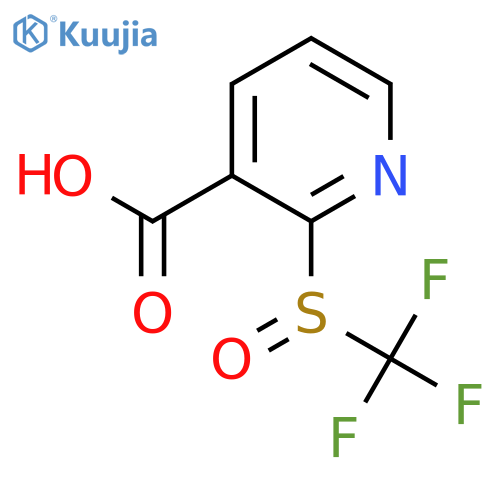 3-Pyridinecarboxylic acid, 2-[(trifluoromethyl)sulfinyl]- structure