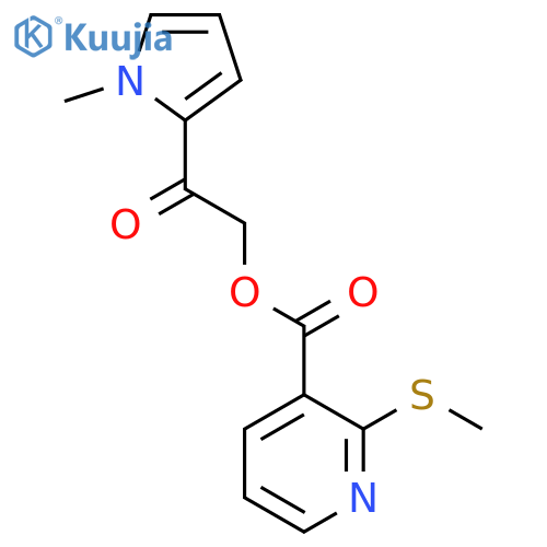 2-(1-methyl-1H-pyrrol-2-yl)-2-oxoethyl 2-(methylsulfanyl)pyridine-3-carboxylate structure