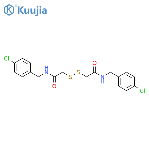 N-[(4-Chlorophenyl)methyl]-2-[({[(4-chlorophenyl)methyl]carbamoyl}methyl)disulfanyl]acetamide structure