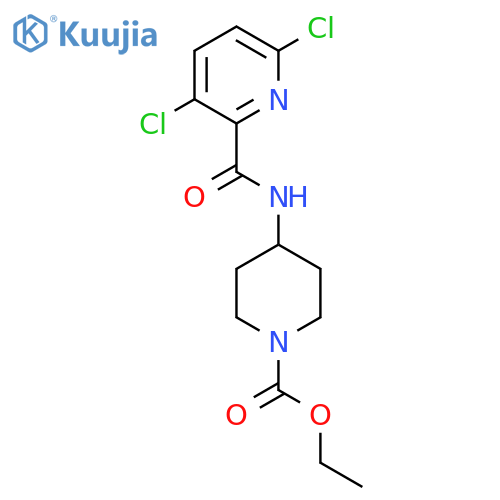 Ethyl 4-(3,6-dichloropyridine-2-amido)piperidine-1-carboxylate structure