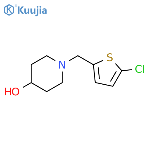 1-[(5-chlorothiophen-2-yl)methyl]piperidin-4-ol structure