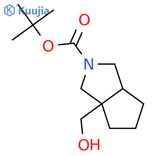cis-tert-butyl 3a-(hydroxymethyl)hexahydrocyclopentacpyrrole-2(1h)-carboxylate structure