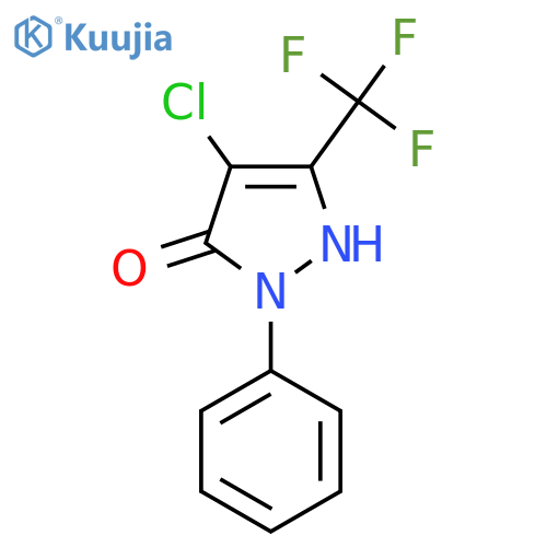 4-Chloro-1-phenyl-3-(trifluoromethyl)-1H-pyrazol-5-ol structure