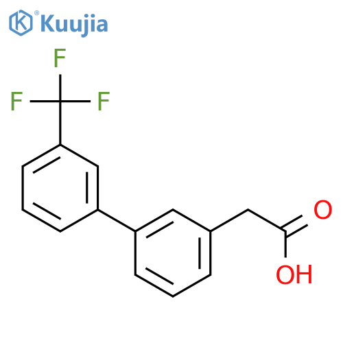 2-(3'-(Trifluoromethyl)-[1,1'-biphenyl]-3-yl)acetic acid structure