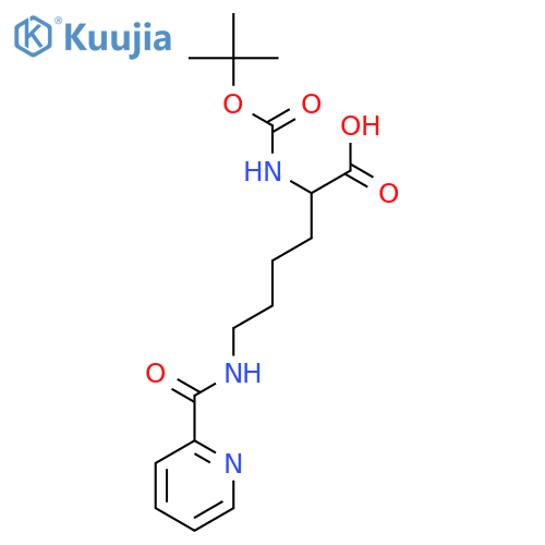 Boc-lys(2-picolinoyl)-OH structure