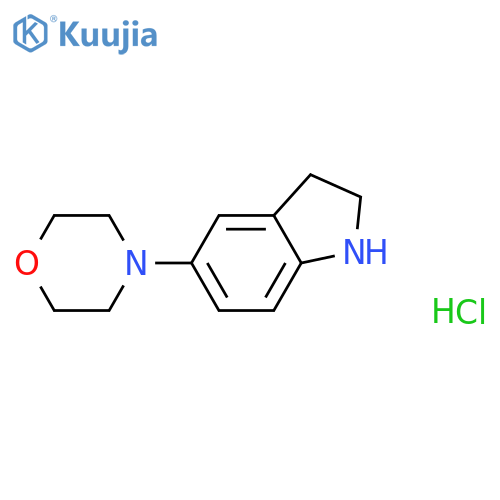 5-(morpholin-4-yl)-2,3-dihydro-1H-indole dihydrochloride structure