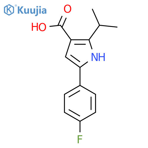 5-(4-fluorophenyl)-2-(propan-2-yl)-1H-pyrrole-3-carboxylic acid structure