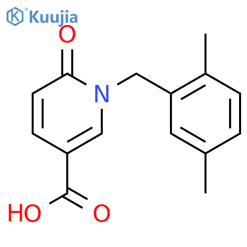 1-(2,5-Dimethylbenzyl)-6-oxo-1,6-dihydropyridine-3-carboxylic acid structure