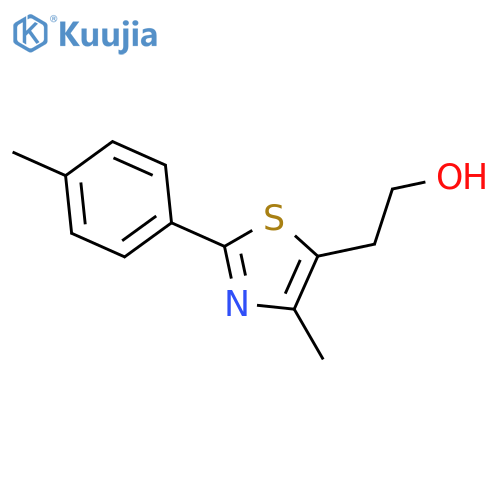 2-[4-Methyl-2-(4-methylphenyl)-1,3-thiazol-5-yl]ethan-1-ol structure