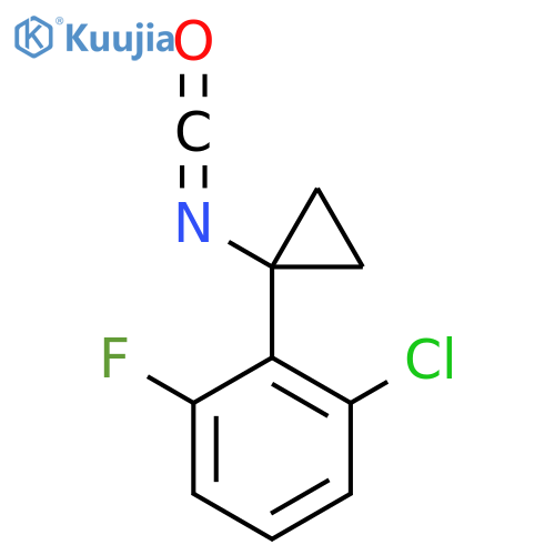 1-chloro-3-fluoro-2-(1-isocyanatocyclopropyl)benzene structure