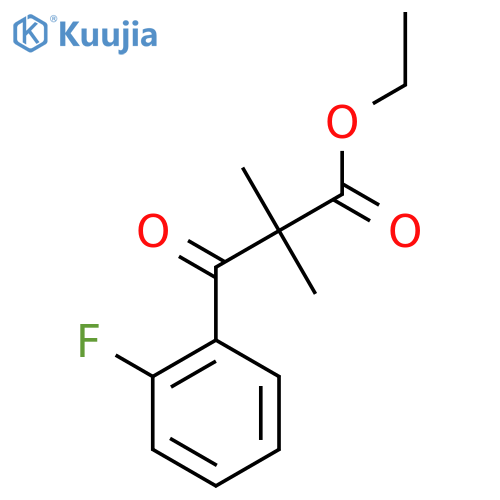Ethyl 3-(2-fluorophenyl)-2,2-dimethyl-3-oxopropanoate structure