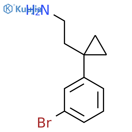 2-1-(3-bromophenyl)cyclopropylethan-1-amine structure