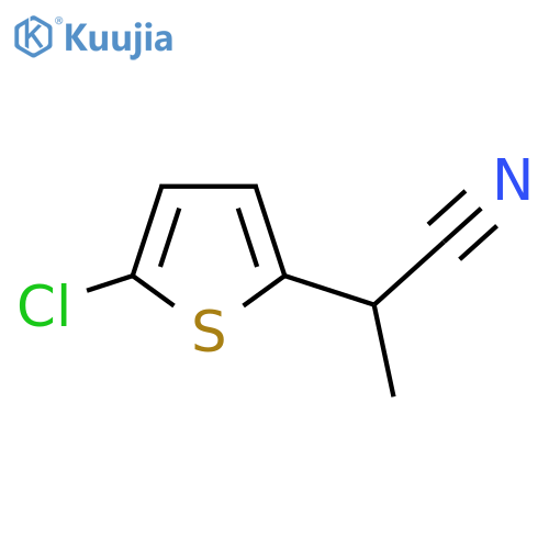 2-(5-chlorothiophen-2-yl)propanenitrile structure