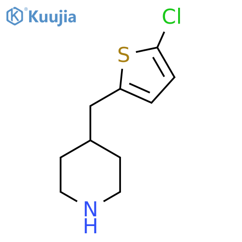 4-[(5-Chlorothiophen-2-yl)methyl]piperidine structure