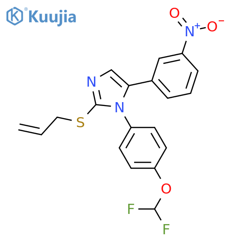 1-[4-(difluoromethoxy)phenyl]-5-(3-nitrophenyl)-2-(prop-2-en-1-ylsulfanyl)-1H-imidazole structure