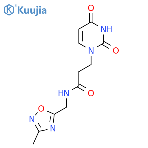 3-(2,4-dioxo-1,2,3,4-tetrahydropyrimidin-1-yl)-N-(3-methyl-1,2,4-oxadiazol-5-yl)methylpropanamide structure