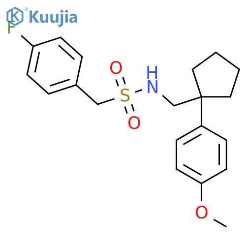 1-(4-fluorophenyl)-N-{[1-(4-methoxyphenyl)cyclopentyl]methyl}methanesulfonamide structure