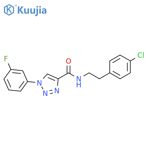 N-[2-(4-chlorophenyl)ethyl]-1-(3-fluorophenyl)-1H-1,2,3-triazole-4-carboxamide structure