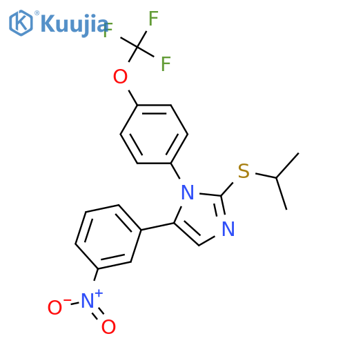 5-(3-nitrophenyl)-2-(propan-2-ylsulfanyl)-1-[4-(trifluoromethoxy)phenyl]-1H-imidazole structure