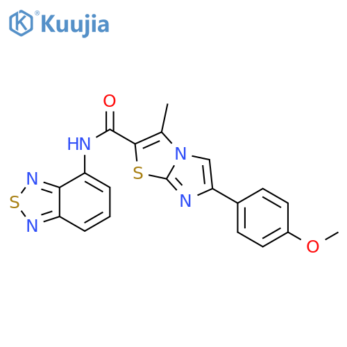 N-(2,1,3-benzothiadiazol-4-yl)-6-(4-methoxyphenyl)-3-methylimidazo2,1-b1,3thiazole-2-carboxamide structure