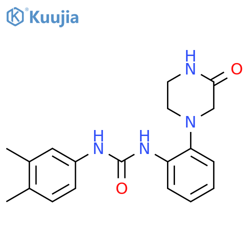 1-(3,4-dimethylphenyl)-3-2-(3-oxopiperazin-1-yl)phenylurea structure