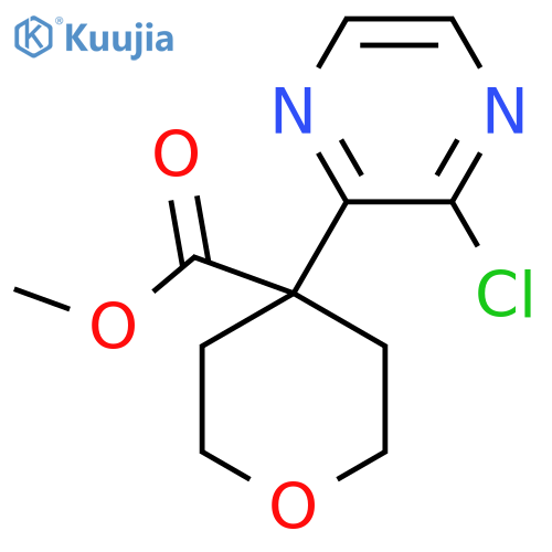 methyl 4-(3-chloropyrazin-2-yl)oxane-4-carboxylate structure
