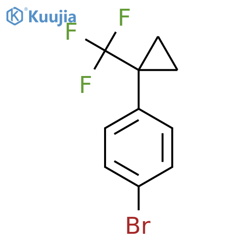 1-bromo-4-[1-(trifluoromethyl)cyclopropyl]benzene structure