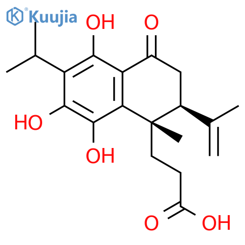 1-Naphthalenepropanoic acid, 1,2,3,4-tetrahydro-5,7,8-trihydroxy-1-methyl-2-(1-methylethenyl)-6-(1-methylethyl)-4-oxo-, (1S,2S)- structure