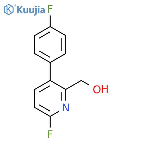 6-Fluoro-3-(4-fluorophenyl)pyridine-2-methanol structure