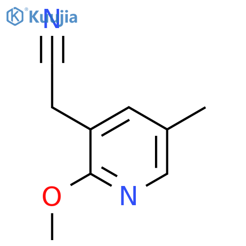 2-Methoxy-5-methylpyridine-3-acetonitrile structure
