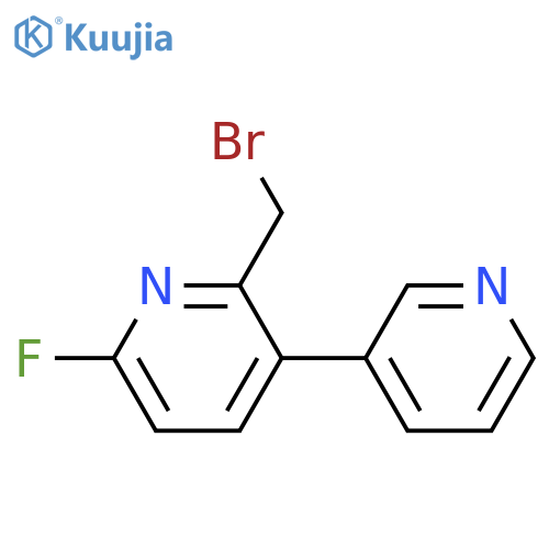 2-Bromomethyl-6-fluoro-3-(pyridin-3-yl)pyridine structure