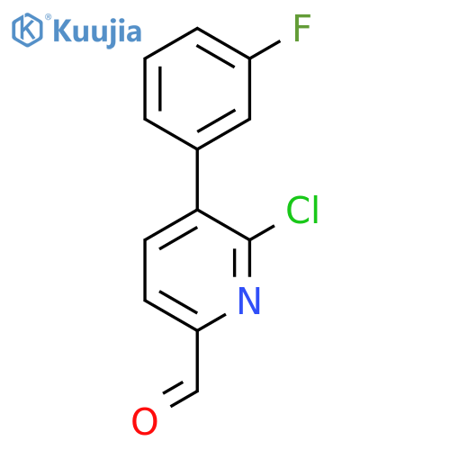 6-Chloro-5-(3-fluorophenyl)picolinaldehyde structure