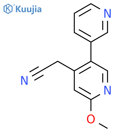 2-Methoxy-5-(pyridin-3-yl)pyridine-4-acetonitrile structure
