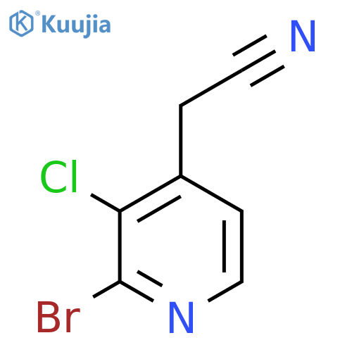 2-Bromo-3-chloropyridine-4-acetonitrile structure