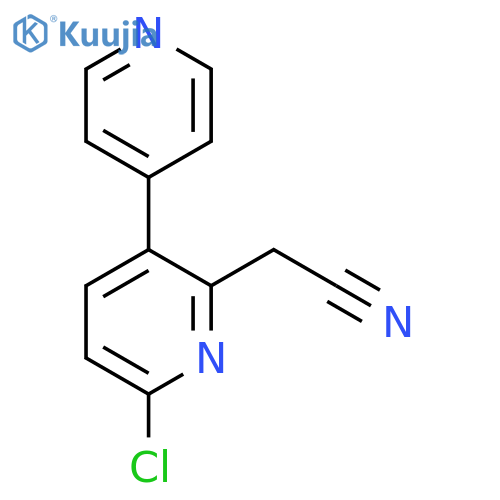 6-Chloro-3-(pyridin-4-yl)pyridine-2-acetonitrile structure