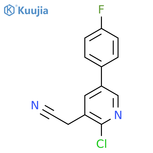 2-Chloro-5-(4-fluorophenyl)pyridine-3-acetonitrile structure