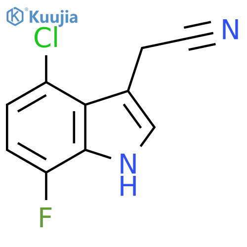 2-(4-Chloro-7-fluoro-1H-indol-3-yl)acetonitrile structure