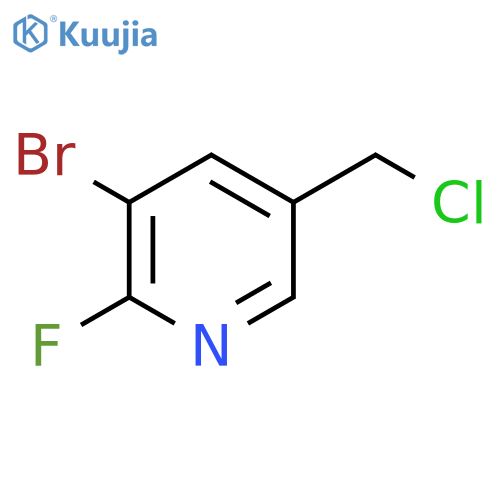 3-Bromo-5-(chloromethyl)-2-fluoropyridine structure