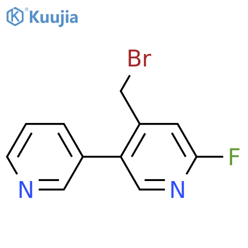 4-Bromomethyl-2-fluoro-5-(pyridin-3-yl)pyridine structure