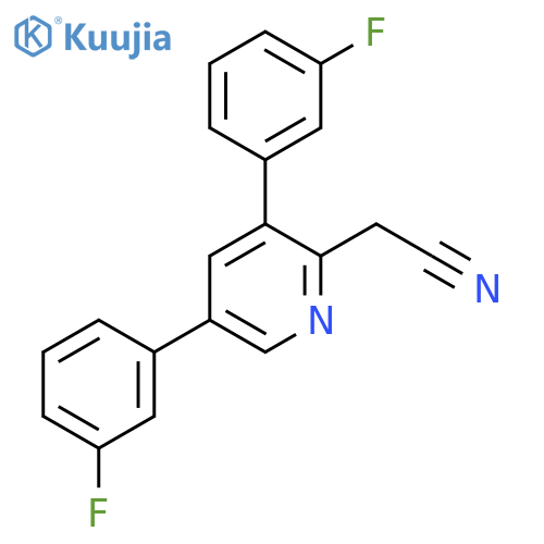 3,5-Bis(3-fluorophenyl)pyridine-2-acetonitrile structure