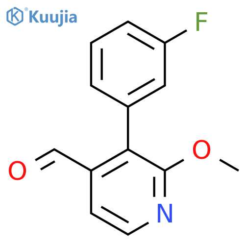 3-(3-Fluorophenyl)-2-methoxyisonicotinaldehyde structure