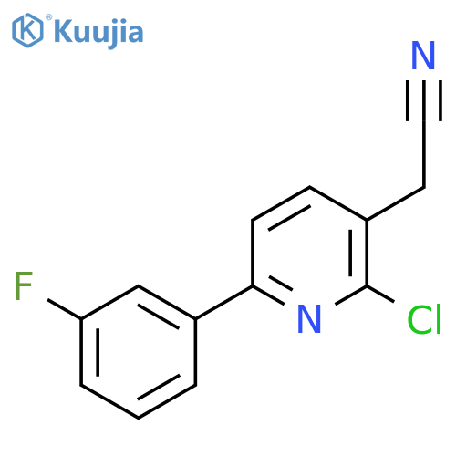 2-Chloro-6-(3-fluorophenyl)pyridine-3-acetonitrile structure