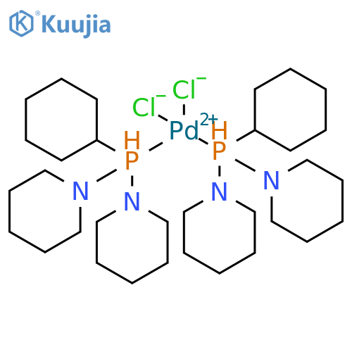 Dichlorobis[cyclohexyldi(1-piperidinyl)phosphine]palladium(II) structure