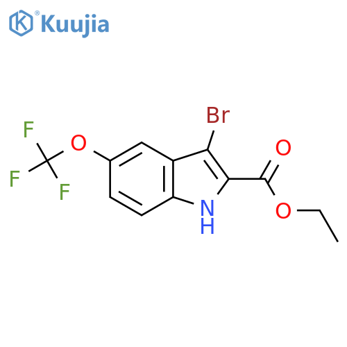 Ethyl 3-bromo-5-(trifluoromethoxy)-1H-indole-2-carboxylate structure