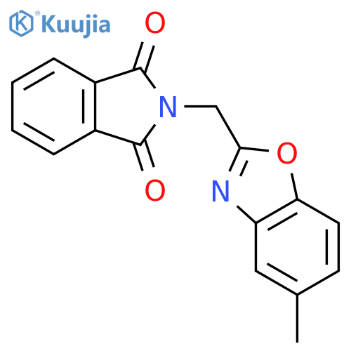 2-(5-Methyl-1,3-benzoxazol-2-yl)methyl-1H-isoindole-1,3(2H)-dione structure