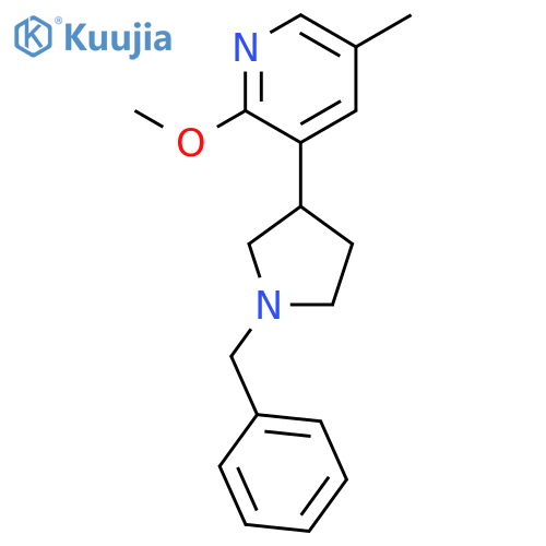 3-(1-Benzylpyrrolidin-3-yl)-2-methoxy-5-methylpyridine structure