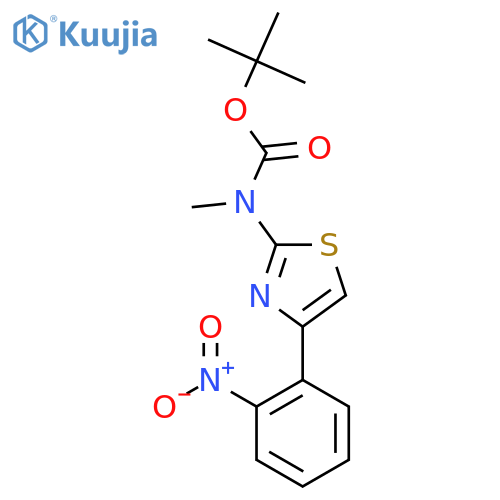 tert-butyl N-methyl-N-4-(2-nitrophenyl)-1,3-thiazol-2-ylcarbamate structure